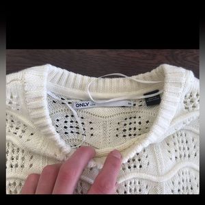 ONLY cream embroidered sweater NWOT